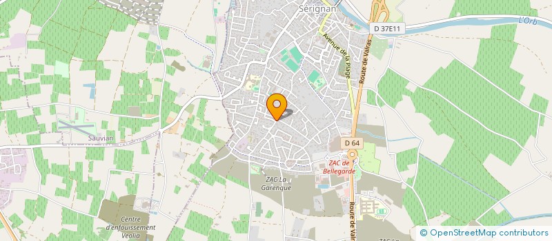 localisation de l'entreprise MONTPLAISIR à SERIGNAN