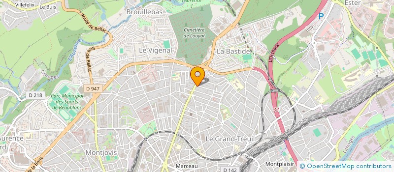 localisation de l'entreprise MONTPLAISIR à LIMOGES