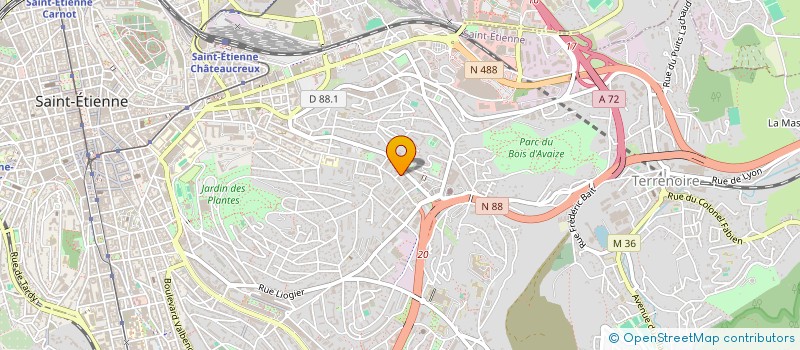 localisation de l'entreprise MONTPLAISIR AUTO  SAINT-ETIENNE