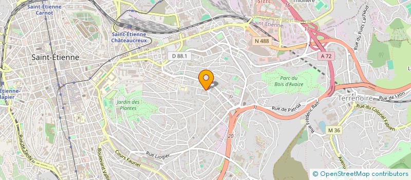 localisation de l'entreprise MONTPLAISIR AUTOS  SAINT-ETIENNE