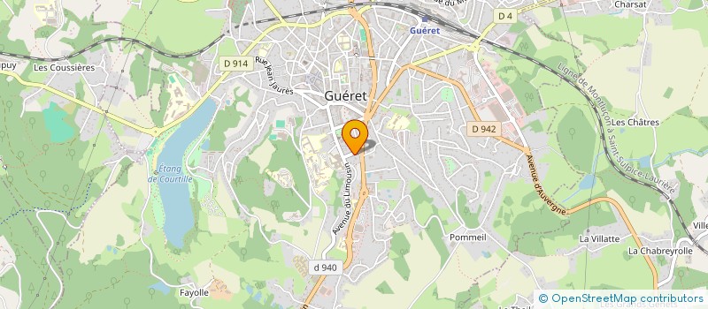 localisation de l'entreprise MONTPLAISIR BATIMENT à GUERET