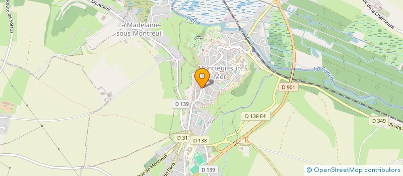 localisation de l'entreprise MONTR'OEIL OPTIQUE  MONTREUIL-SUR-MER