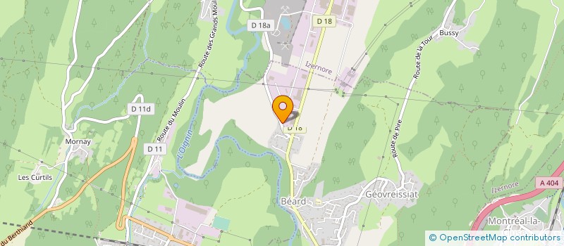 localisation de l'entreprise MONTREAL MACONNERIE BETON ARME  BEARD-GEOVREISSIAT