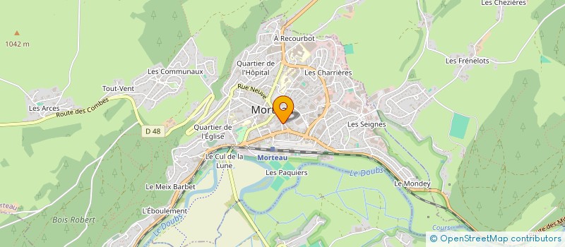 localisation de l'entreprise MONTRES MIDI SOC à MORTEAU