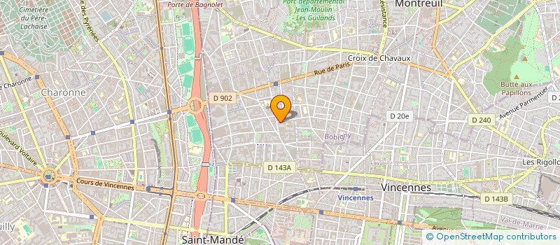 localisation de l'entreprise MONTREUIL BIO à MONTREUIL