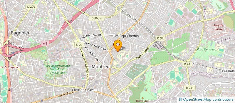 localisation de l'entreprise MONTREUIL DIFFUSION DECO à MONTREUIL