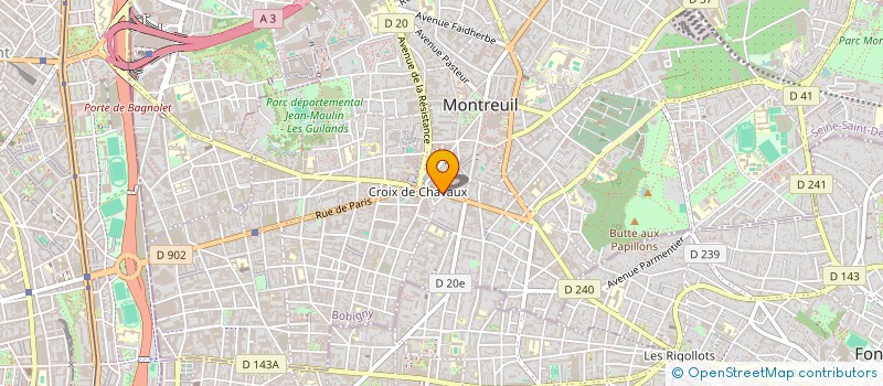 localisation de l'entreprise MONTREUIL ECHAPPEMENT à MONTREUIL