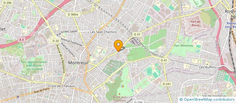 localisation de l'entreprise MONTREUIL FINANCIERE à MONTREUIL