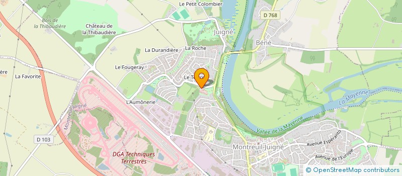 localisation de l'entreprise MONTREUIL JUIGNE BASKET  MONTREUIL JUIGNE