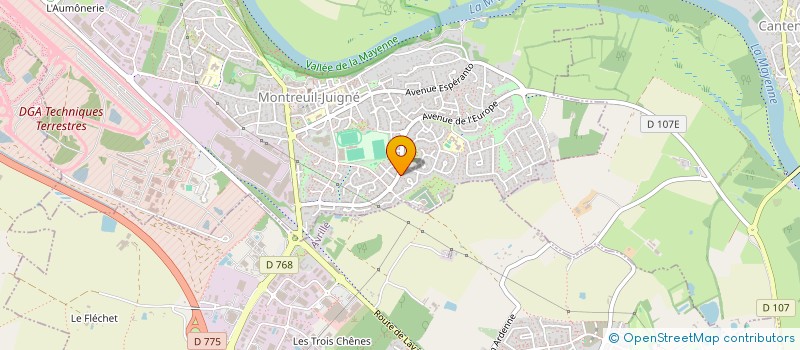 localisation de l'entreprise MONTREUIL-JUIGNE TIR A L'ARC  MONTREUIL-JUIGNE