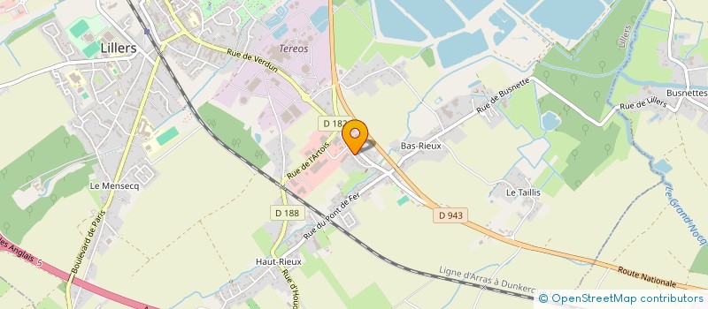 localisation de l'entreprise MONTREUIL LOGISTIQUE  LILLERS