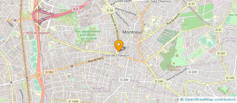 localisation de l'entreprise MONTREUIL PROJETS ET REALISATIONS à MONTREUIL