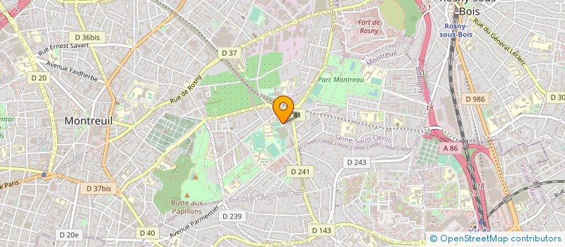 localisation de l'entreprise MONTREUIL TENNIS CLUB à MONTREUIL