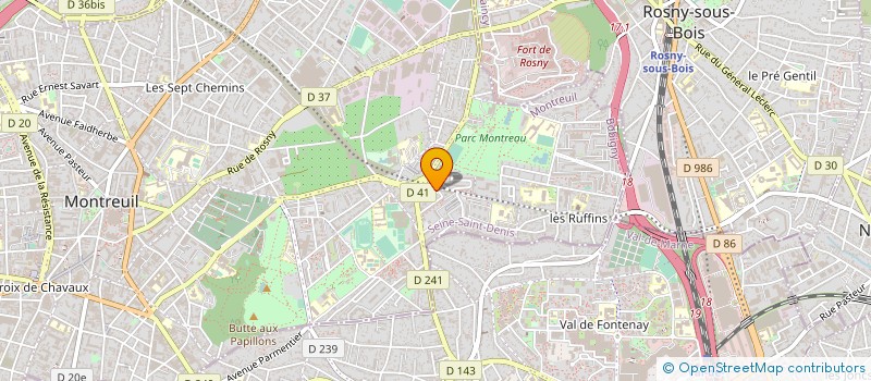 localisation de l'entreprise MONTREUIL VIANDES à MONTREUIL
