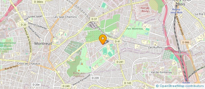 localisation de l'entreprise MONTREUILPC à MONTREUIL
