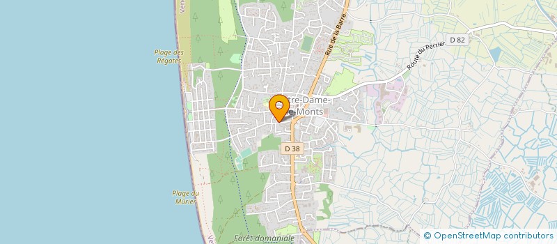 localisation de l'entreprise MONTS CINEMA  NOTRE-DAME-DE-MONTS