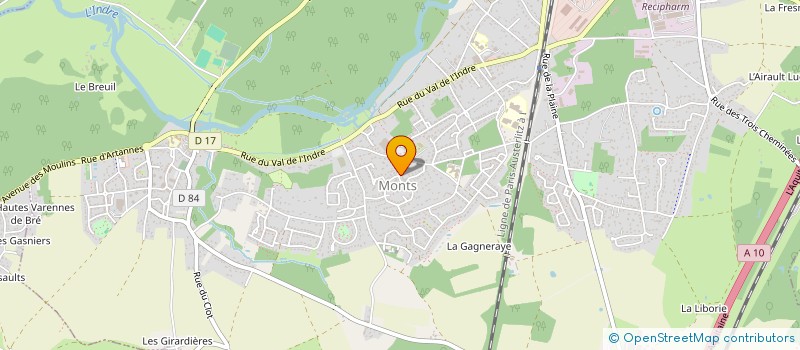 localisation de l'entreprise MONTS COTE PRO  MONTS