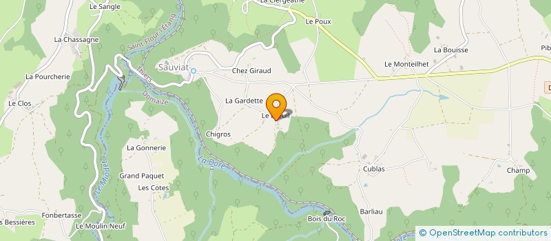 localisation de l'entreprise MONTS ET FORETS à SAUVIAT