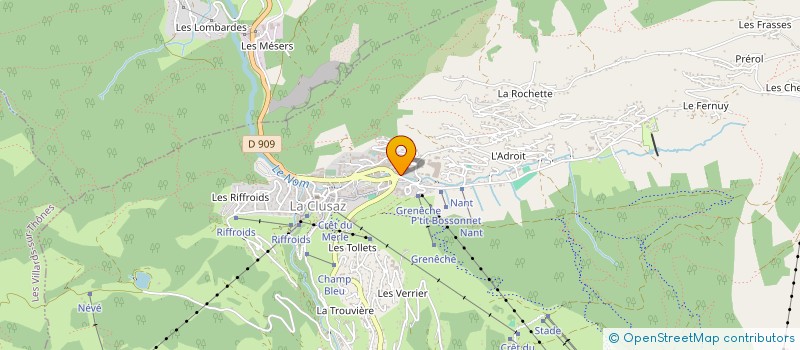 localisation de l'entreprise MONTS ET GOURMETS à LA CLUSAZ