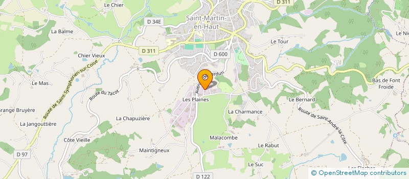 localisation de l'entreprise MONTS ET MOTOS  SAINT-MARTIN-EN-HAUT