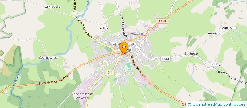 localisation de l'entreprise MONTS ET VALS à CRAPONNE-SUR-ARZON