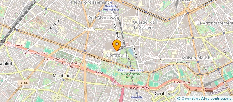 localisation de l'entreprise MONTSOURIS  PARIS