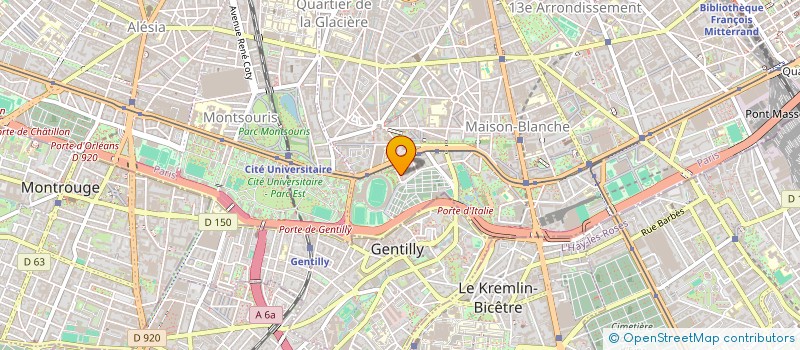 localisation de l'entreprise MONTSOURIS CLIM.  PARIS