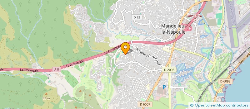 localisation de l'entreprise MONTURLANGE à MANDELIEU-LA-NAPOULE