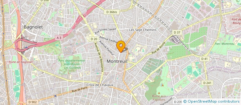 localisation de l'entreprise MONTVENUS à MONTREUIL