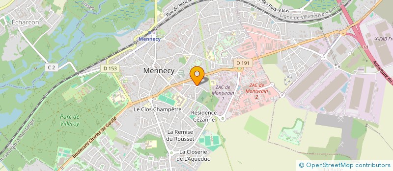 localisation de l'entreprise MONTVRAIN à MENNECY