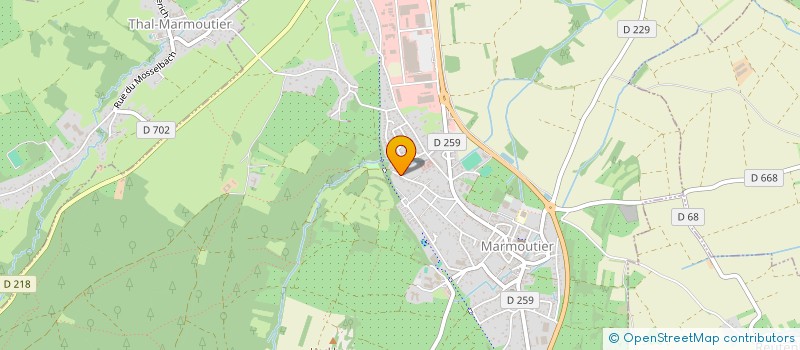 localisation de l'entreprise MONUMENTS FUNERAIRES DE L'EST  MARMOUTIER