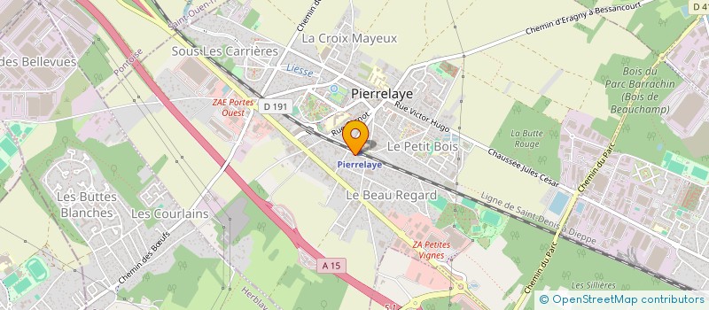 localisation de l'entreprise MOOD BARBER  PIERRELAYE