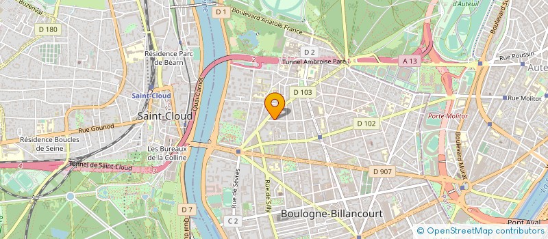 localisation de l'entreprise MOODBOX PARIS à BOULOGNE-BILLANCOURT
