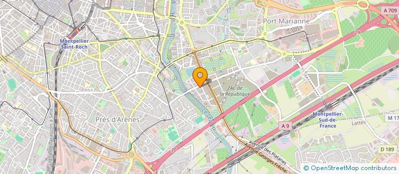 localisation de l'entreprise MOONA-BI à MONTPELLIER