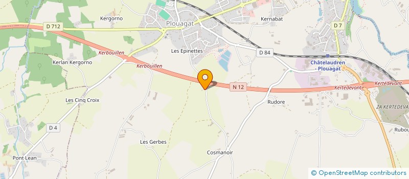 localisation de l'entreprise MOOV' ATTITUDE  CHATELAUDREN-PLOUAGAT