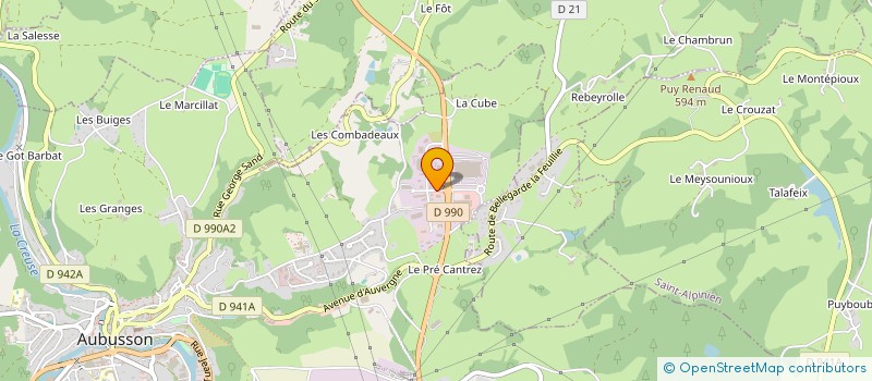 localisation de l'entreprise MOPN-NOSNY à AUBUSSON