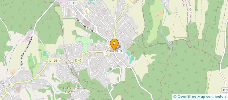 localisation de l'entreprise MORANDOT à BEAUCOURT