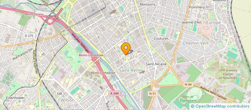 localisation de l'entreprise MORANGE ET DARGENT à REIMS