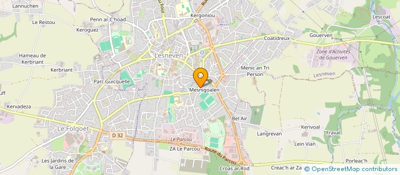 localisation de l'entreprise MORAP  LESNEVEN