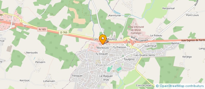 localisation de l'entreprise MORBIHAN OCCASIONS AUTOMOBILES  PLOEREN