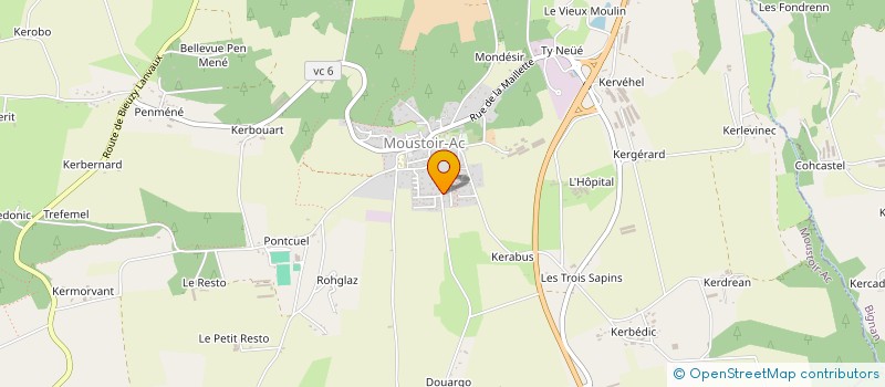 localisation de l'entreprise MORBIHAN THANATOPRAXIE  MOUSTOIR-AC