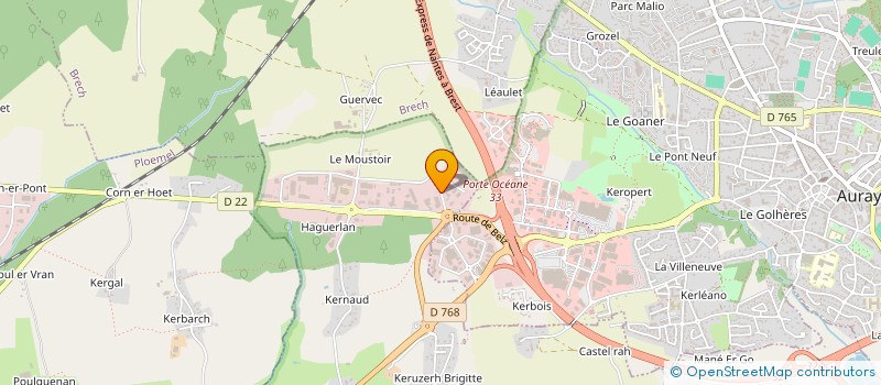 localisation de l'entreprise MORBIHANNAISE TRANSFORMATION MATERIAUX à CRACH