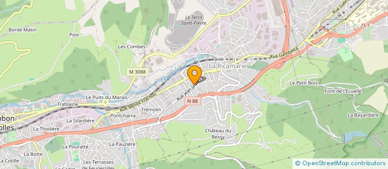 localisation de l'entreprise MORDEDEUF  LA RICAMARIE