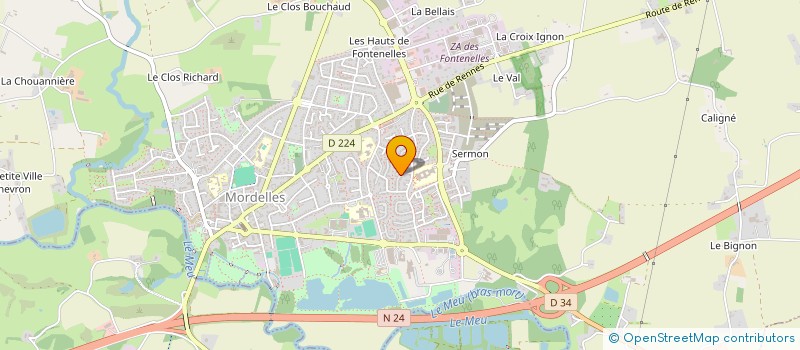 localisation de l'entreprise MORDELLES JOGGING  MORDELLES