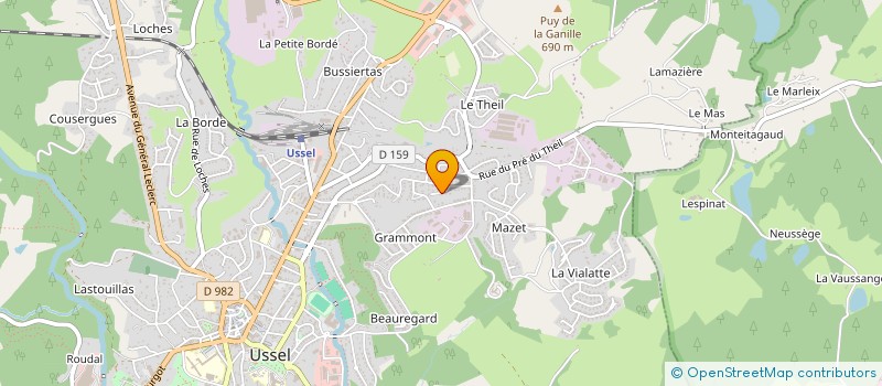 localisation de l'entreprise MORDOREE à USSEL