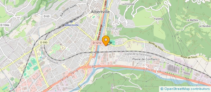 localisation de l'entreprise MORDUS 2 SAVOIE  ALBERTVILLE