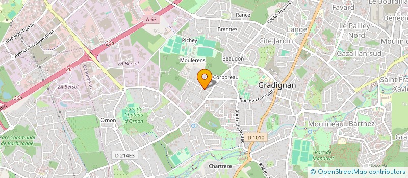 localisation de l'entreprise MOREAU  GRADIGNAN