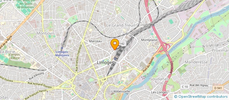 localisation de l'entreprise MOREAU ET COMPAGNIE à LIMOGES
