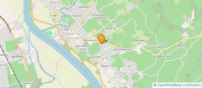 localisation de l'entreprise MOREAU MANAGEMENT HOTEL  CADILLAC-SUR-GARONNE