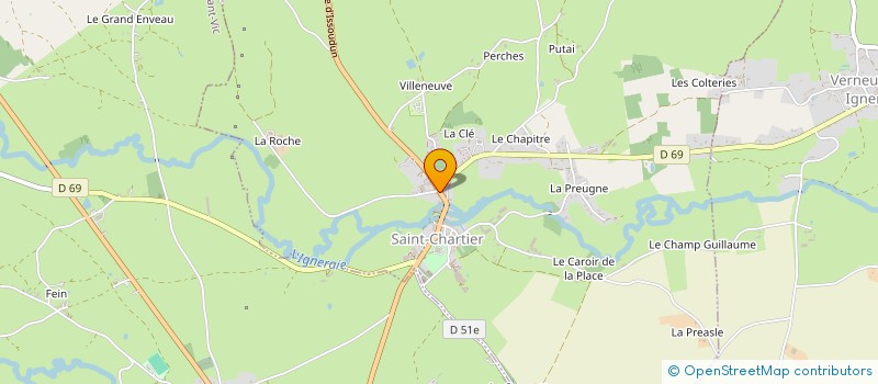 localisation de l'entreprise MOREAU-TAUDE à SAINT-CHARTIER